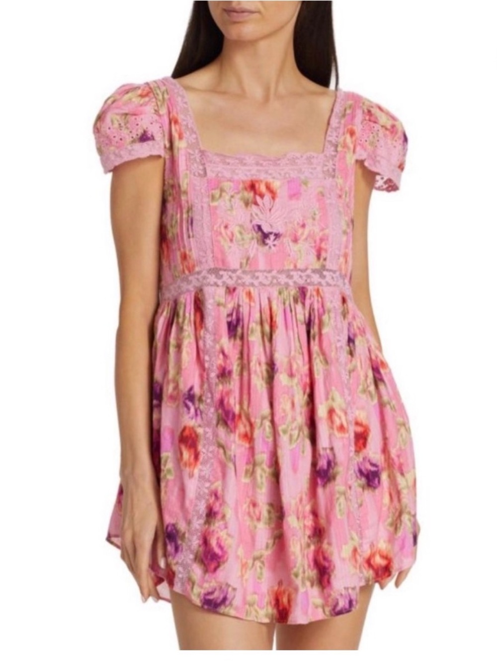 LoveShackFancy Nutmeg Dress in wild pink rose
